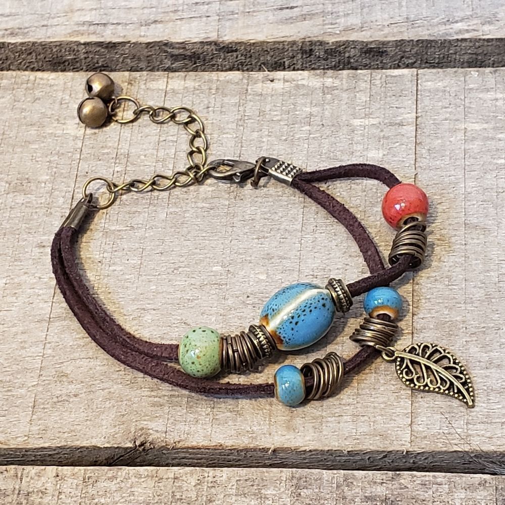 PORCELAIN & SUEDE Bohemian Bracelet